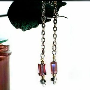 Swarovski  Amber dangle earrings